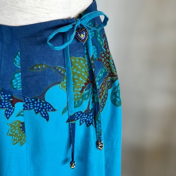 Block Print Cotton Voile Skirt - Picture 2 of 6